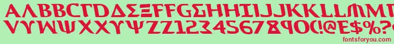 Aegis1l Font – Red Fonts on Green Background