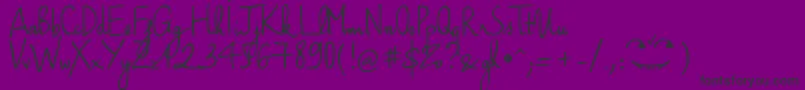 Police HaikusScriptVersion09Bold – polices noires sur fond violet