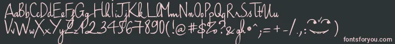 HaikusScriptVersion09Bold Font – Pink Fonts on Black Background