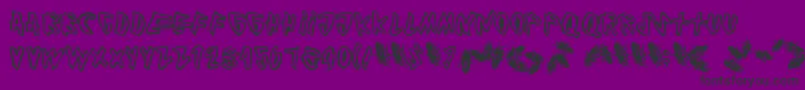 Cockroach Font – Black Fonts on Purple Background