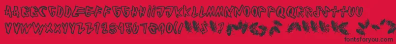 Cockroach Font – Black Fonts on Red Background