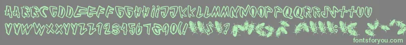Cockroach Font – Green Fonts on Gray Background
