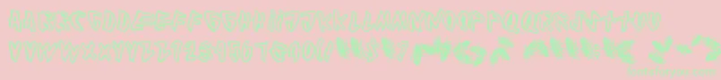 Cockroach Font – Green Fonts on Pink Background