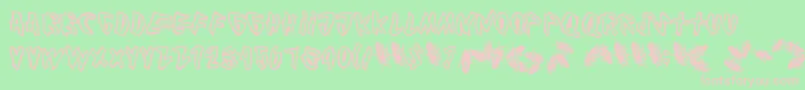 Cockroach Font – Pink Fonts on Green Background