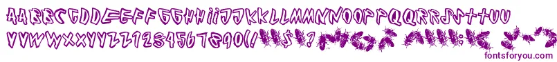 Cockroach Font – Purple Fonts on White Background