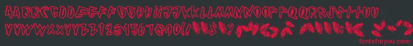 Cockroach Font – Red Fonts on Black Background