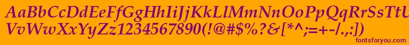 AgpalatialcBolditalic Font – Purple Fonts on Orange Background