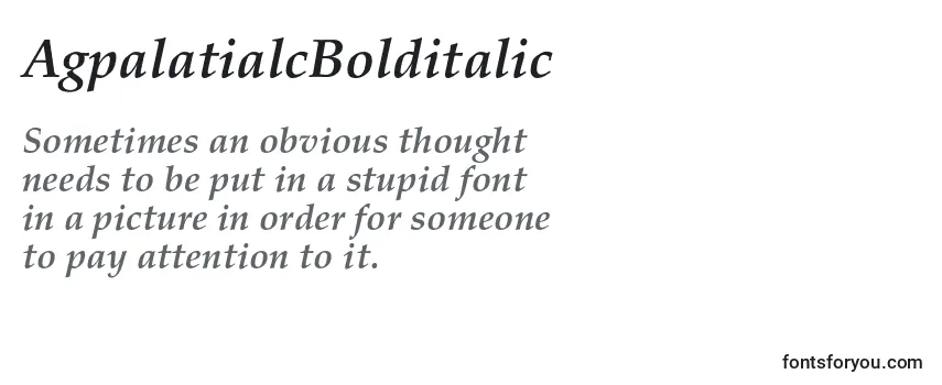 AgpalatialcBolditalic Font