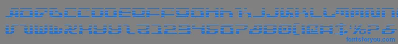 Czcionka InfinityFormulaGradient – niebieskie czcionki na szarym tle