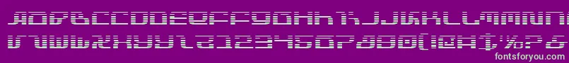 フォントInfinityFormulaGradient – 紫の背景に緑のフォント
