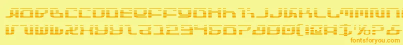 Czcionka InfinityFormulaGradient – pomarańczowe czcionki na żółtym tle