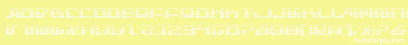 InfinityFormulaGradient-fontti – valkoiset fontit keltaisella taustalla