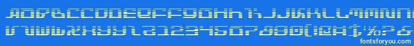 フォントInfinityFormulaGradient – 黄色の文字、青い背景