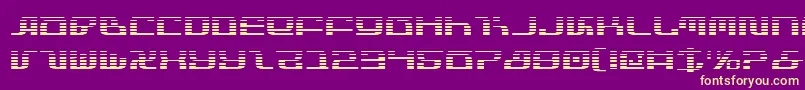 InfinityFormulaGradient-Schriftart – Gelbe Schriften auf violettem Hintergrund