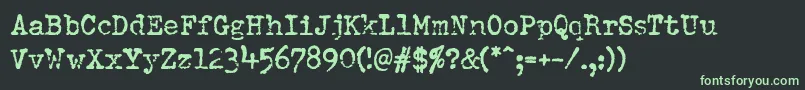 Czcionka DumboldtypewriterBold – zielone czcionki na czarnym tle