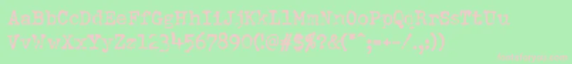 DumboldtypewriterBold Font – Pink Fonts on Green Background