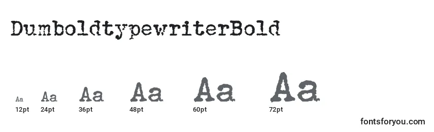 DumboldtypewriterBold Font Sizes