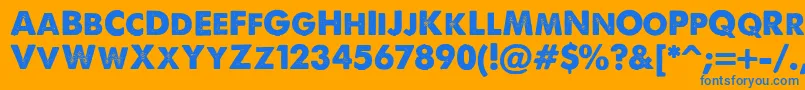 More about ALoveOfThunder Font ALoveOfThunder Font – Blue Fonts on Orange Background