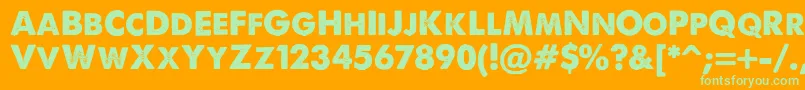 ALoveOfThunder Font – Green Fonts on Orange Background