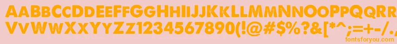 ALoveOfThunder Font – Orange Fonts on Pink Background