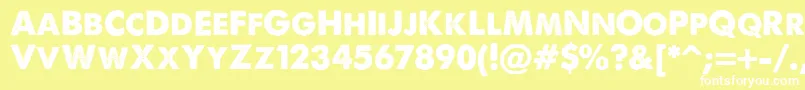 ALoveOfThunder Font – White Fonts on Yellow Background