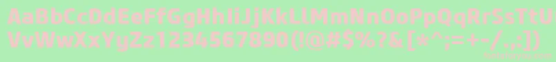 CoreSansM75Extrabold Font – Pink Fonts on Green Background