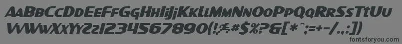 フォントSfIntellivisedBoldItalic – 黒い文字の灰色の背景