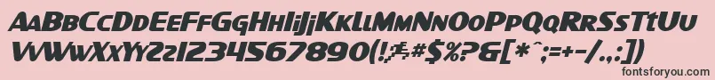 Шрифт SfIntellivisedBoldItalic – чёрные шрифты на розовом фоне