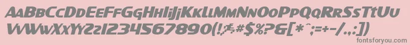 SfIntellivisedBoldItalic Font – Gray Fonts on Pink Background