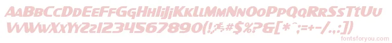 フォントSfIntellivisedBoldItalic – 白い背景にピンクのフォント