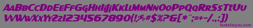 Шрифт SfIntellivisedBoldItalic – фиолетовые шрифты на сером фоне
