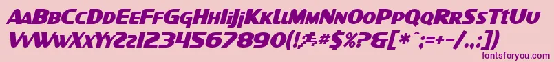 SfIntellivisedBoldItalic Font – Purple Fonts on Pink Background