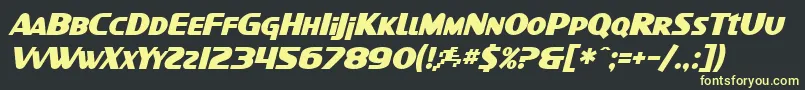 SfIntellivisedBoldItalic Font – Yellow Fonts on Black Background