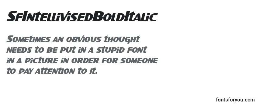 SfIntellivisedBoldItalic Font