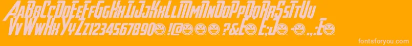 AvengeanceHeroicAvenger Font – Pink Fonts on Orange Background