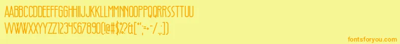 StyleThief-Schriftart – Orangefarbene Schriften auf gelbem Hintergrund