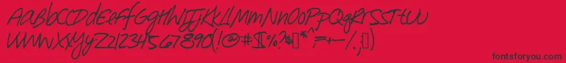Шрифт SouthpawWebfont – чёрные шрифты на красном фоне
