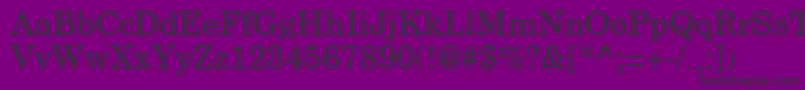 AgnewhandbookRoman-Schriftart – Schwarze Schriften auf violettem Hintergrund