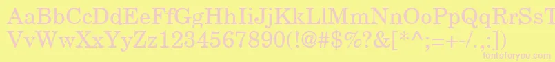 AgnewhandbookRoman Font – Pink Fonts on Yellow Background