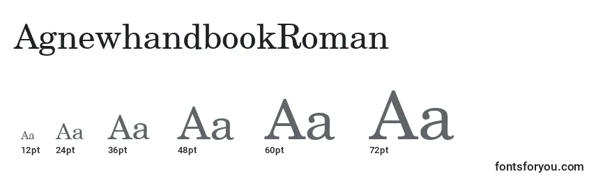 AgnewhandbookRoman-fontin koot