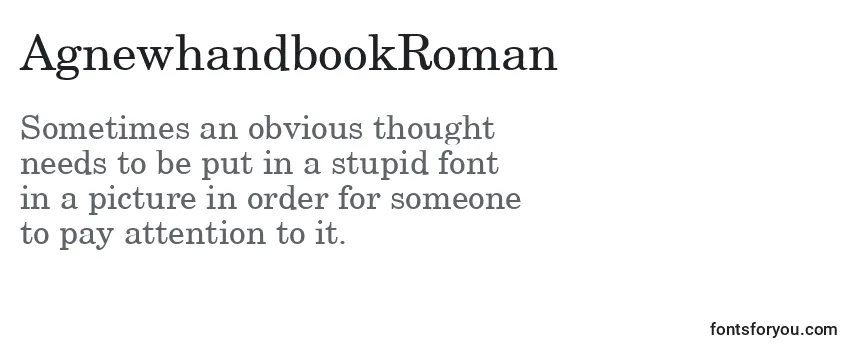 AgnewhandbookRoman Font