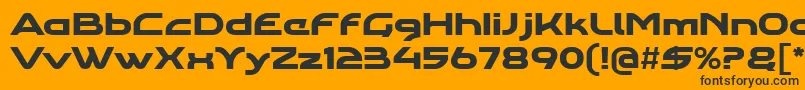 Agharawideregular Font – Black Fonts on Orange Background