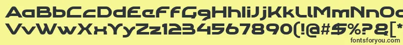 Agharawideregular Font – Black Fonts on Yellow Background