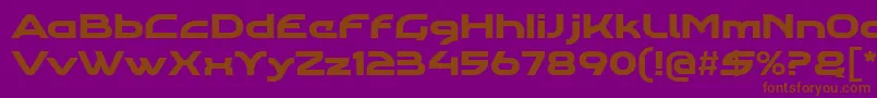 Agharawideregular Font – Brown Fonts on Purple Background