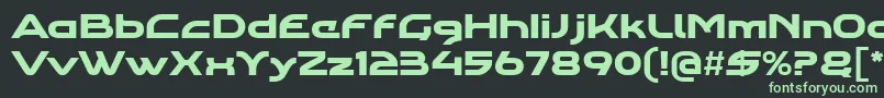 Agharawideregular Font – Green Fonts on Black Background