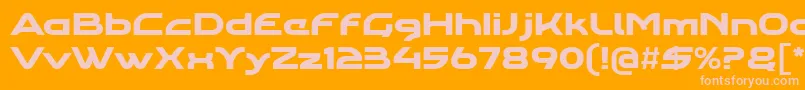 Agharawideregular Font – Pink Fonts on Orange Background