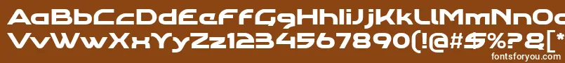フォントAgharawideregular – 茶色の背景に白い文字