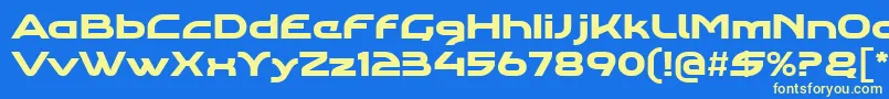 Agharawideregular Font – Yellow Fonts on Blue Background