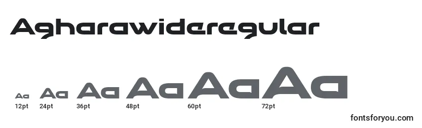 Размеры шрифта Agharawideregular