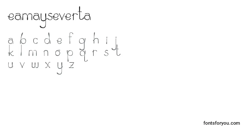 Schriftart Zeamayseverta – Alphabet, Zahlen, spezielle Symbole